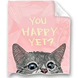 Valentine's Day gifts pink cat fleece blanket